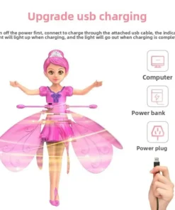 Flying Doll Toy Rechargeable Infrared Sensor Flying Doll Hand Sensor Magic Flying Toy for Children Gift