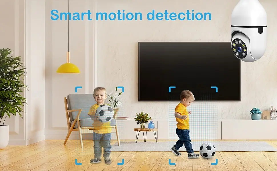 Bulb New 360 Degree HD 720p Wireless CCTV Home Security Camera Wifi Speaker Outdoor Security Camera Featuring CMOS Imaging - Image 4