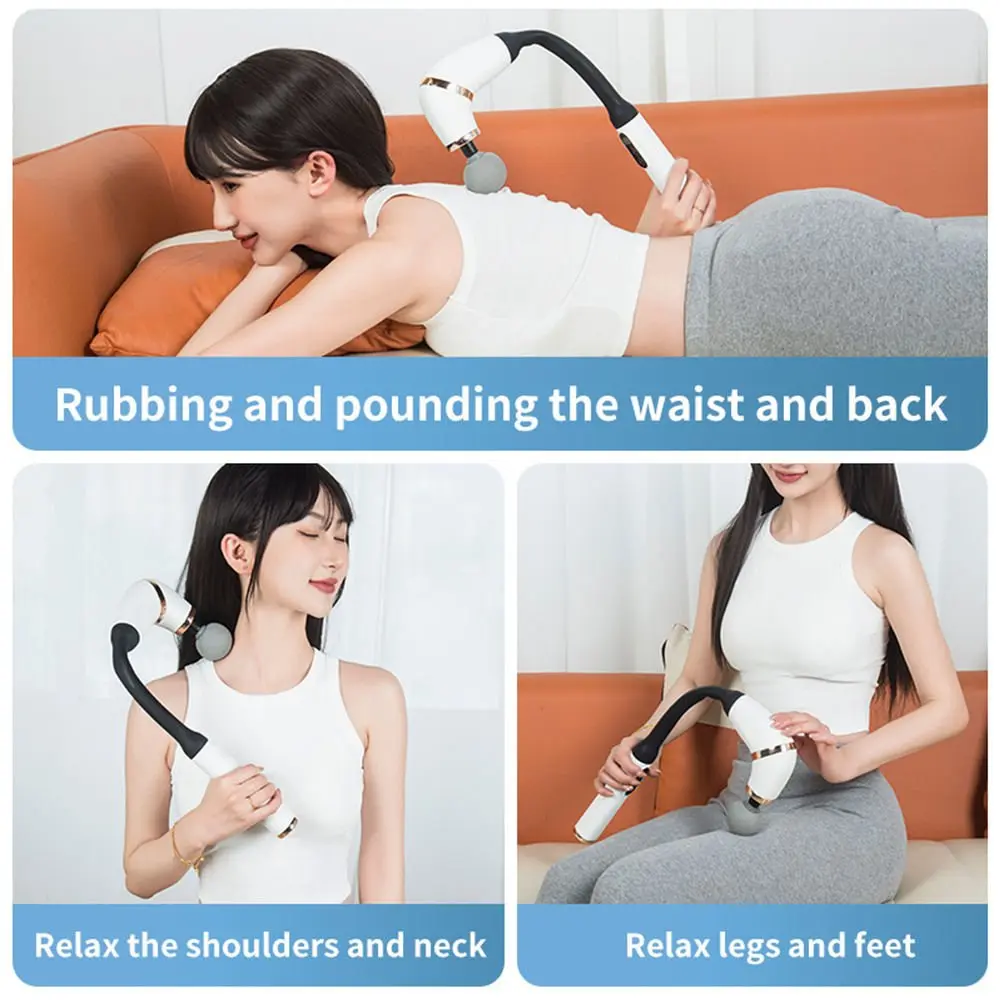 Strong Massage Gun U-Shaped Back Massager Gun Upgraded Pain Relief Deep Tissue Massage Gun with Extended Handle - Image 6