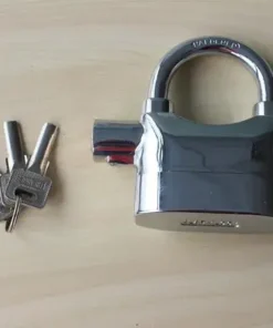 Alarm Lock Siren Padlock 110dB Water Resistant CE Certified for Motorbike Bike Shed Garage Gates Security