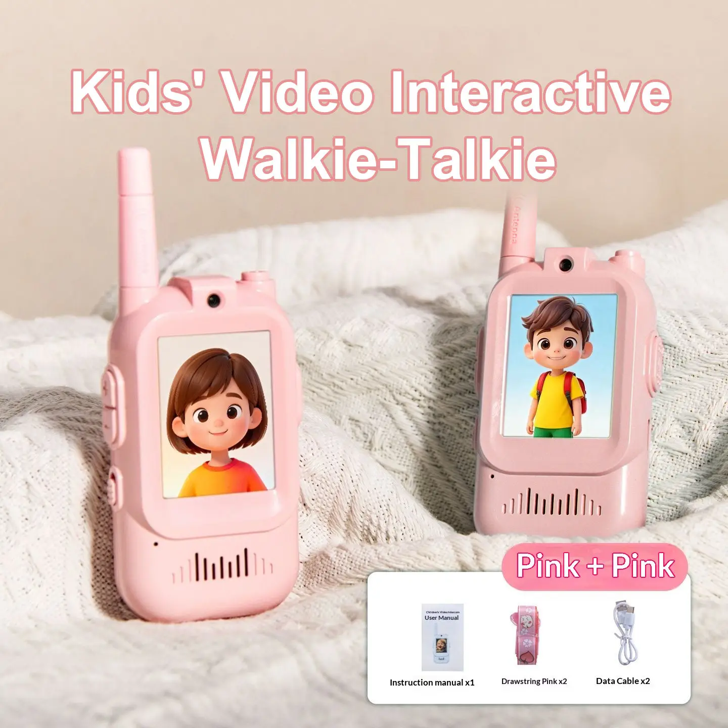 Rechargeable Video Intercom Kids Walkies Talkies Indoor Outdoor Toys Video Walkie Talkies for Kids - Image 4