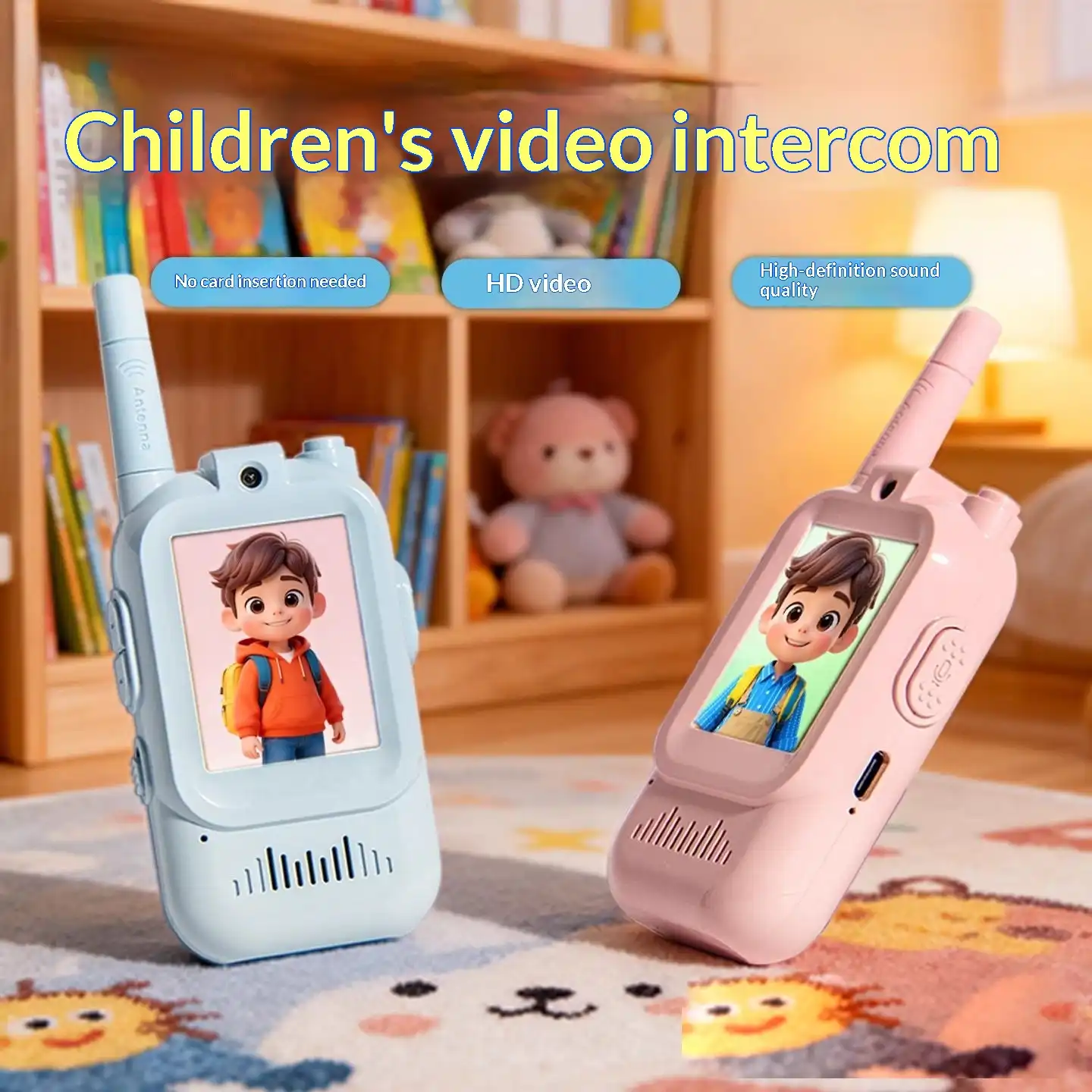 Rechargeable Video Intercom Kids Walkies Talkies Indoor Outdoor Toys Video Walkie Talkies for Kids - Image 2