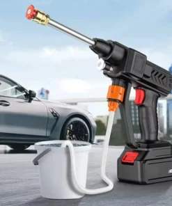 High Pressure Washer Portable High Pressure Wireless Car Washer Water Gun Handheld Electric Power Water Spray Gun Cleaner Set