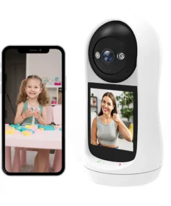 Video Call 5 MP PTZ Wifi Camera Video Call with 2.8 Inch IPS Screen Baby Cry Sound Detection Baby Monitor